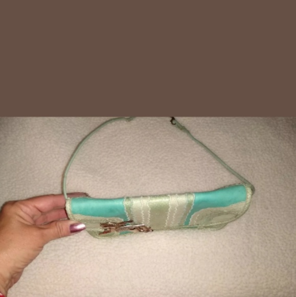 Vintage Python Turquoise Carlos Falchi Pegasus Bag - Picture 8 of 8